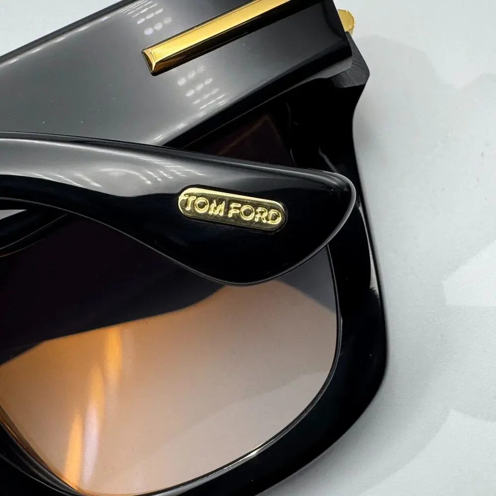 Tom Ford Sunglasses Icon TF1329-F 01B Black Butterfly Gray Gradient Asian Fit